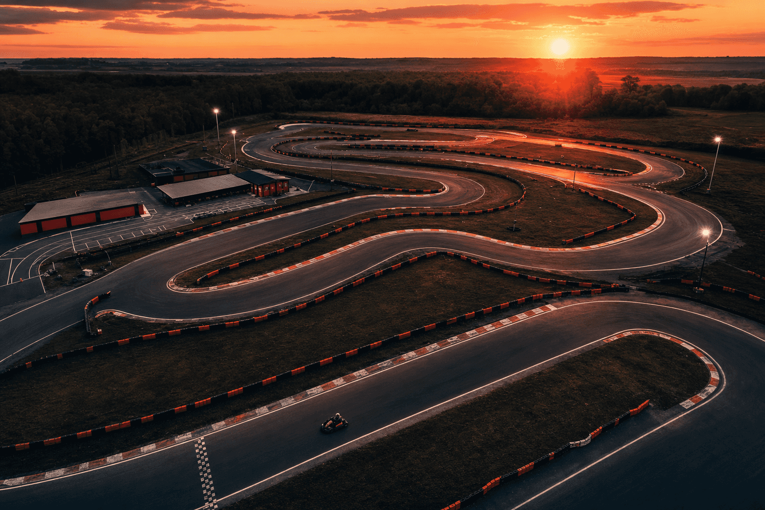 上空から見たフェスティカサーキット瑞浪のコース